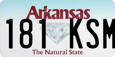 AR license plate 181KSM