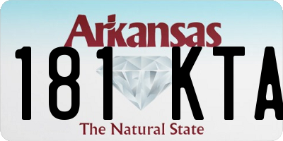 AR license plate 181KTA