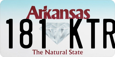 AR license plate 181KTR