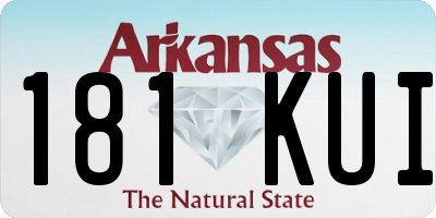 AR license plate 181KUI