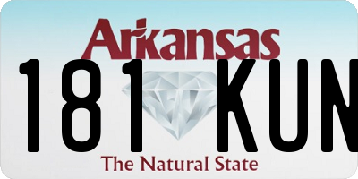 AR license plate 181KUN