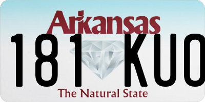 AR license plate 181KUO