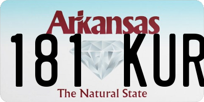 AR license plate 181KUR
