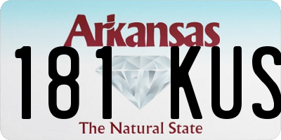 AR license plate 181KUS