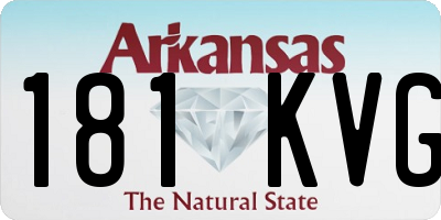 AR license plate 181KVG