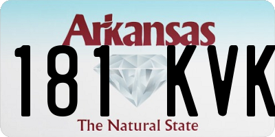 AR license plate 181KVK