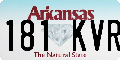 AR license plate 181KVR