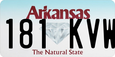 AR license plate 181KVW