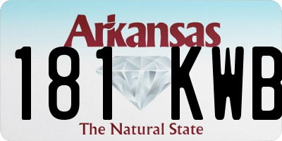 AR license plate 181KWB