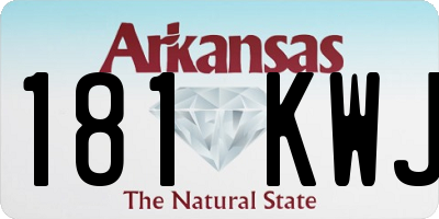 AR license plate 181KWJ
