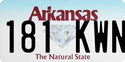 AR license plate 181KWN