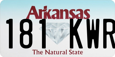 AR license plate 181KWR