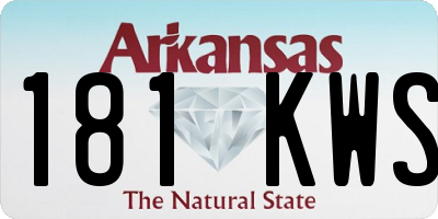 AR license plate 181KWS