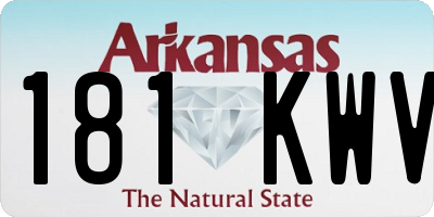 AR license plate 181KWV