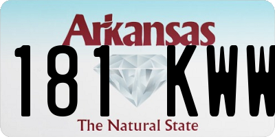 AR license plate 181KWW