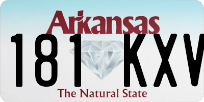 AR license plate 181KXV