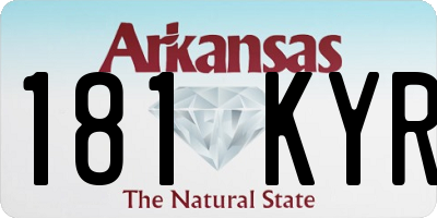 AR license plate 181KYR