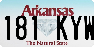 AR license plate 181KYW