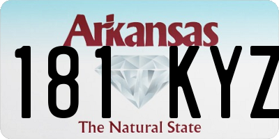 AR license plate 181KYZ
