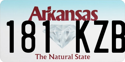 AR license plate 181KZB