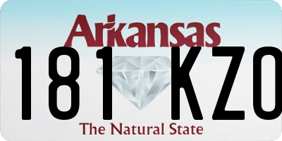 AR license plate 181KZO