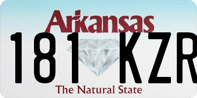 AR license plate 181KZR