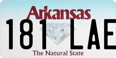 AR license plate 181LAE