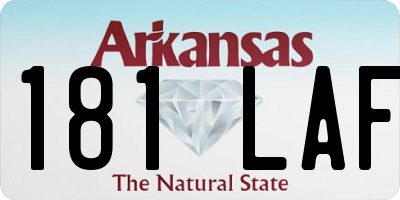 AR license plate 181LAF