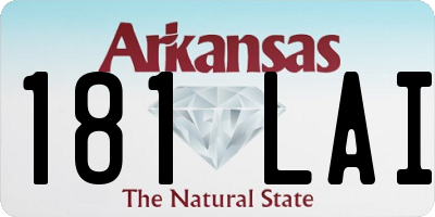 AR license plate 181LAI