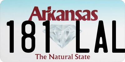 AR license plate 181LAL