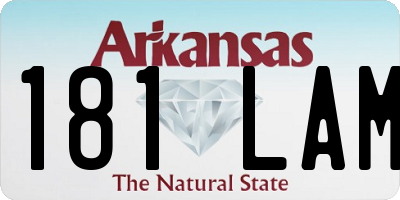 AR license plate 181LAM