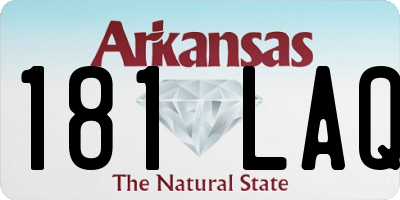 AR license plate 181LAQ
