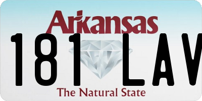AR license plate 181LAV