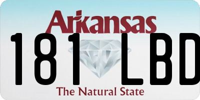 AR license plate 181LBD