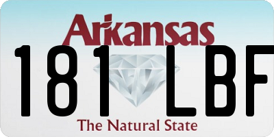 AR license plate 181LBF
