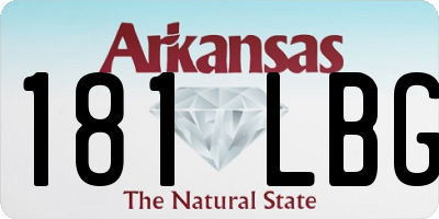 AR license plate 181LBG