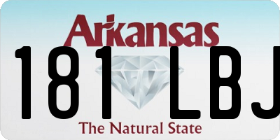 AR license plate 181LBJ