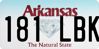 AR license plate 181LBK