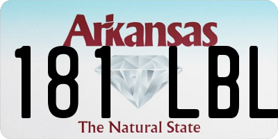 AR license plate 181LBL