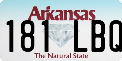 AR license plate 181LBQ