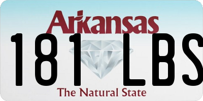 AR license plate 181LBS