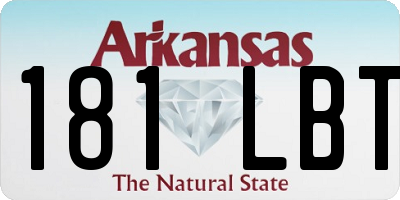 AR license plate 181LBT
