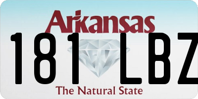 AR license plate 181LBZ