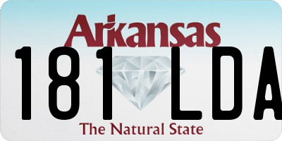 AR license plate 181LDA