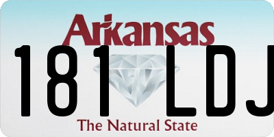 AR license plate 181LDJ