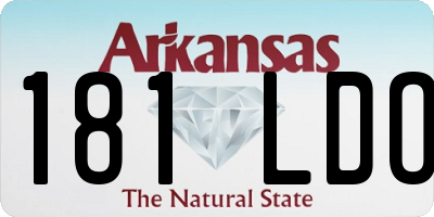 AR license plate 181LDO