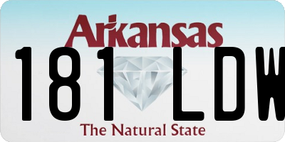 AR license plate 181LDW