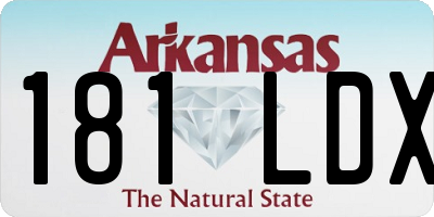 AR license plate 181LDX