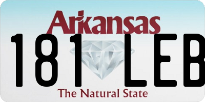AR license plate 181LEB