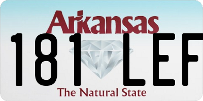 AR license plate 181LEF